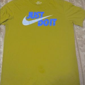 “Just Do It” Olive green & Blue Nike Shirt
